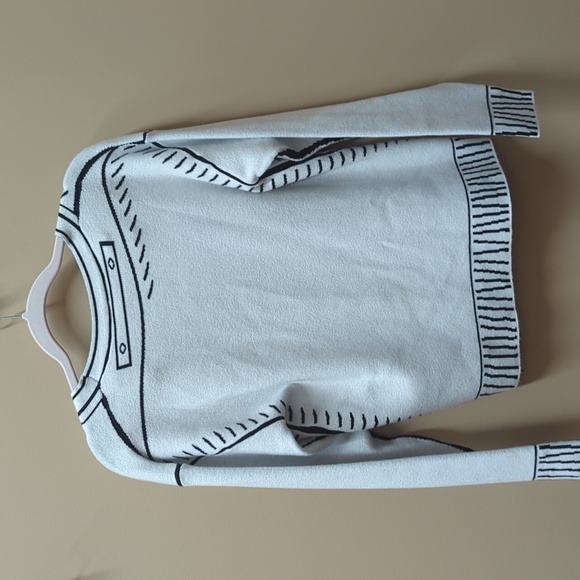 Graphic Button Down Sweater - Picture 2 of 5